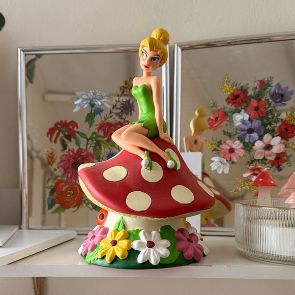 Vintage Disney Tinker Bell Mushroom Coin Holder - Picture 2 of 5